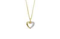 Halsschmuck 925 Silber gelbvergoldet 22 Zirkonia