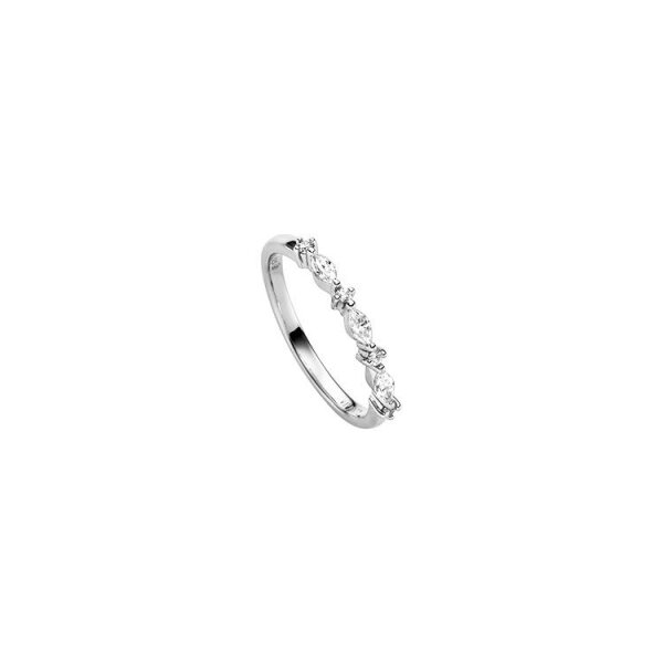 Ring 925 Silber rhodiniert 7 Zirkonia