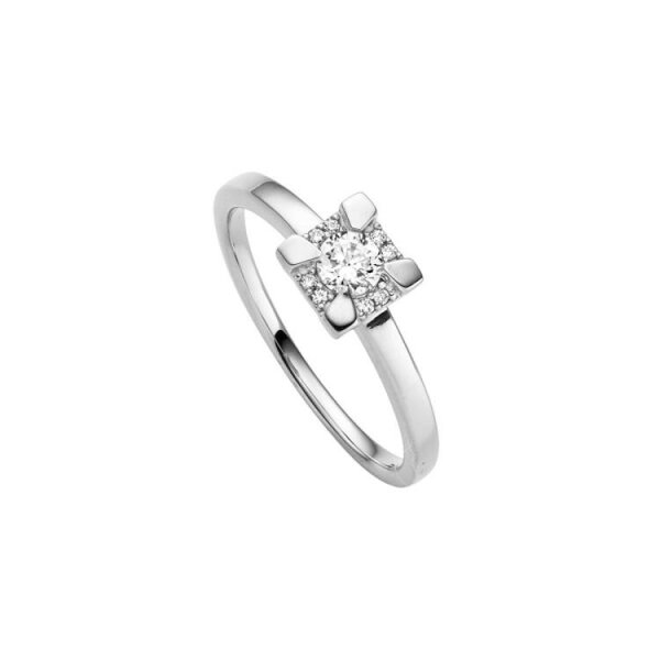 Ring 925 Silber rhodiniert 9 Zirkonia