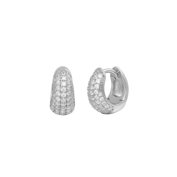 Ohrschmuck 925 Silber rhodiniert Zirkonia