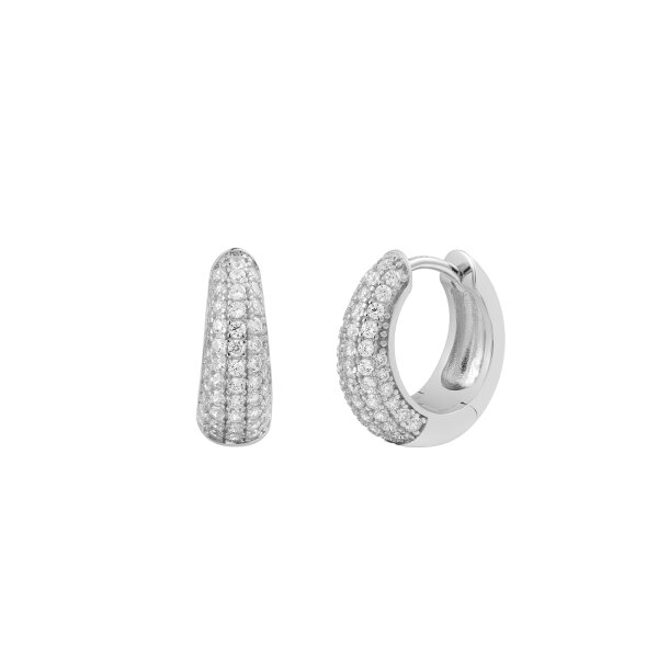 Ohrschmuck 925 Silber rhodiniert Zirkonia