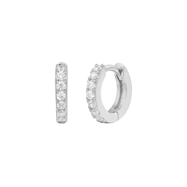 Ohrschmuck 925 Silber rhodiniert Zirkonia