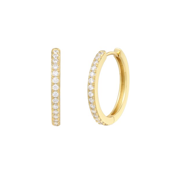 Ohrschmuck 925 Silber gelb vergoldet Zirkonia