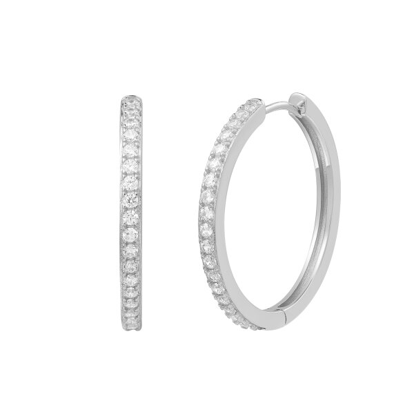 Ohrschmuck 925 Silber rhodiniert Zirkonia