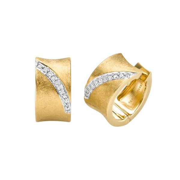 Ohrschmuck 925 Silber gelbvergoldet 22 Zirkonia