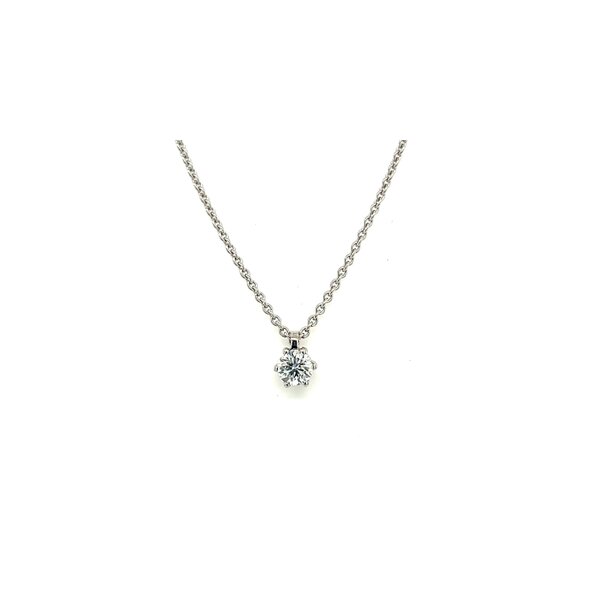 Halsschmuck 14 Karat Weissgold Brillant 0,25ct G vs 45v42cm