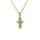 Anh&auml;nger 14 Karat Gelbgold Kreuz m. Zirkonia