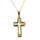 Anh&auml;nger 14 Karat Gelbgold Kreuz Perlmutt