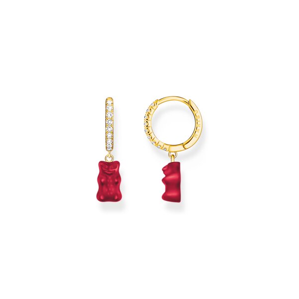 Ohrschmuck 925 Silber gelbvergoldet Kristallglas Haribo Kollektion