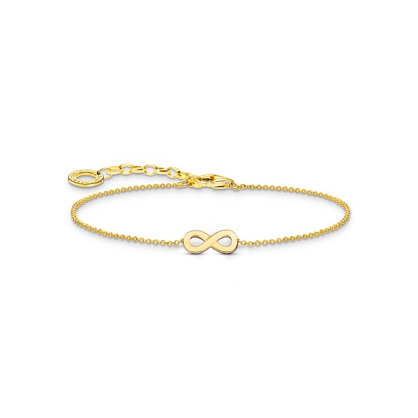 Armschmuck 925 Silber gelbvergoldet Infinity