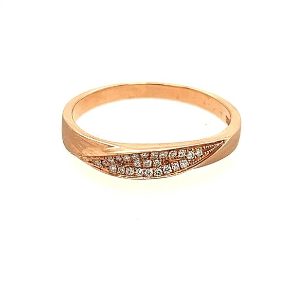 Ring 14 Karat Rotgold Brillanten 0,07ct W Si