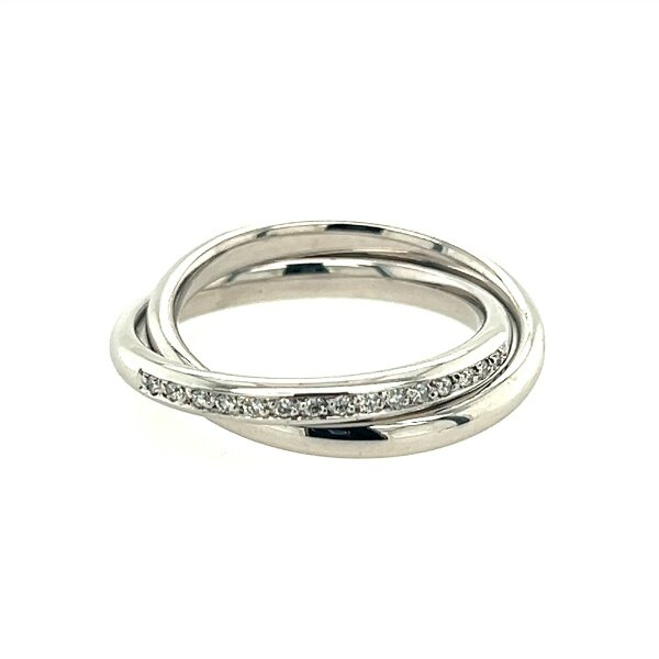 Ring 14 Karat Weissgold Brillanten 0,075ct G si