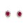 Ohrschmuck 18 Karat Weissgold Brillanten 0,28ct G vs Rubin 0,88ct Birman