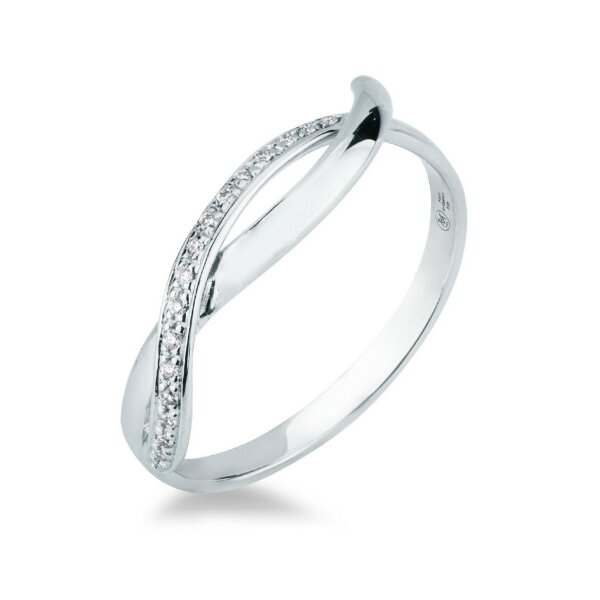 Ring 18 Karat Weissgold Brillanten 0,04ct G vs