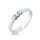 Ring 18 Karat Weissgold 3 Brillanten gesamt 0,14ct
