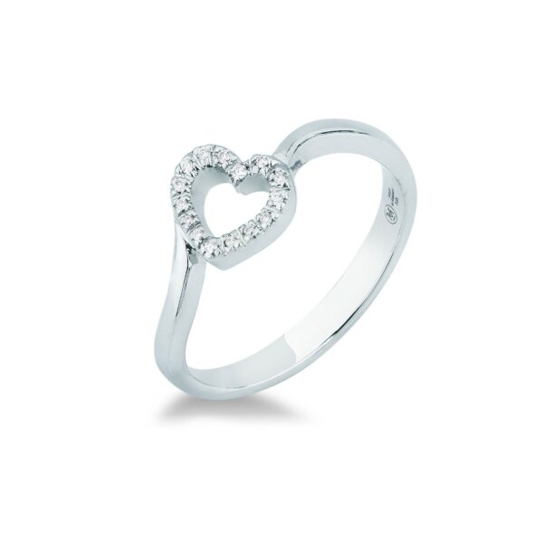 Ring 18 Karat Weissgold Brillanten 0,03ct G vs