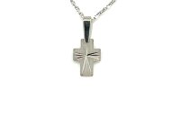 Anh&auml;nger 14 Karat Weissgold Kreuz