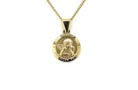 Anh&auml;nger 14 Karat Gelbgold Schutzengel