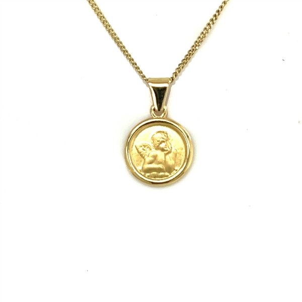 Anh&auml;nger 14 Karat Gelbgold Schutzengel