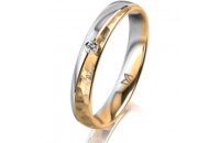 Ring 18 Karat Gelb-/Weissgold 3.5 mm diamantmatt 1...
