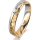 Ring 14 Karat Gelb-/Weissgold 4.0 mm diamantmatt 1 Brillant G vs 0,025ct