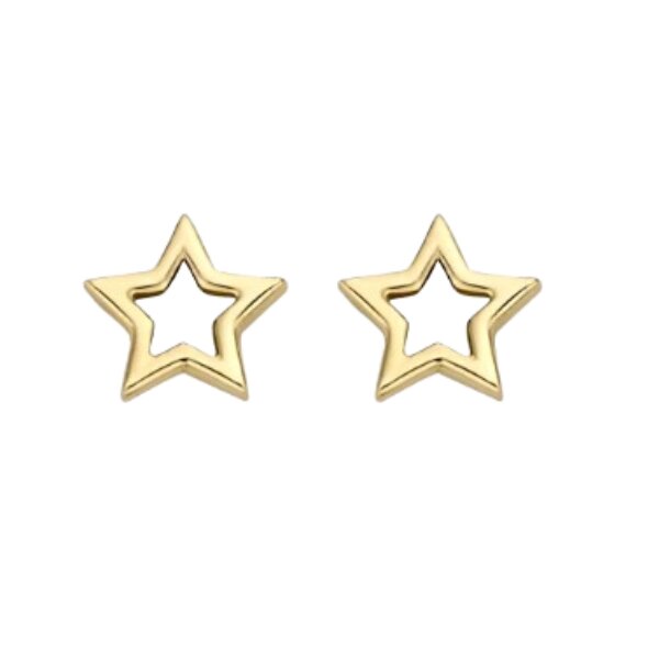 Ohrschmuck 14 Karat Gelbgold Stern