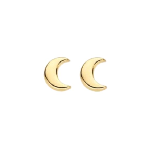 Ohrschmuck 14 Karat Gelbgold Halbmond