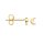 Ohrschmuck 14 Karat Gelbgold Halbmond