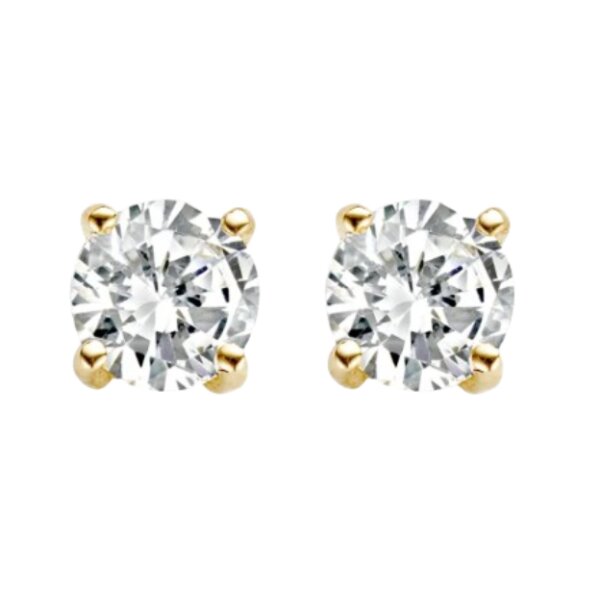 Ohrschmuck 14 Karat Gelbgold Zirkonia