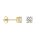 Ohrschmuck 14 Karat Gelbgold Zirkonia &Oslash; 4.5mm