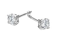 Ohrschmuck 14 Karat Weissgold Zirkonia