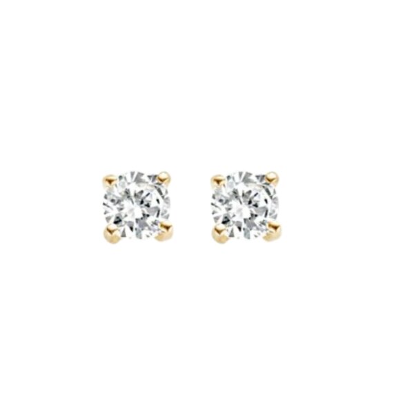 Ohrschmuck 14 Karat Gelbgold Zirkonia