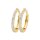 Ohrschmuck 14 Karat Gelbgold Zirkonia Kreolen