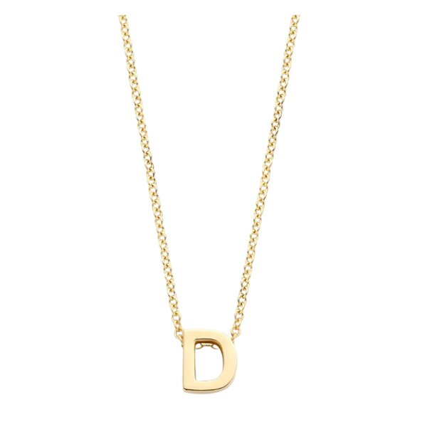 Halsschmuck 14 Karat Gelbgold Buchstabe D