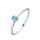 Ring 14 Karat Weissgold Blautopas