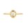 Ring 14 Karat Gelbgold Perlmutt, Bergkristall