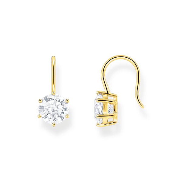 Ohrschmuck 925 Silber gelbvergoldet Zirkonia