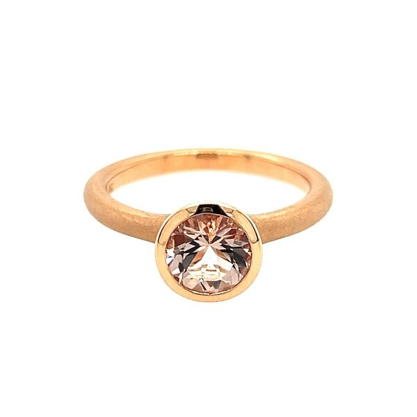 Ring 18 Karat Rotgold Morganit 1,08ct