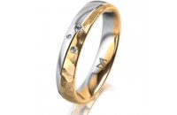 Ring 18 Karat Gelb-/Weissgold 4.0 mm diamantmatt 3...
