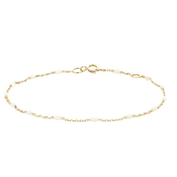 Armschmuck 14 Karat Gelbgold Kunstharzsteine