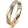 Ring 14 Karat Gelb-/Weissgold 4.0 mm sandmatt 4 Brillanten G vs Gesamt 0,020ct