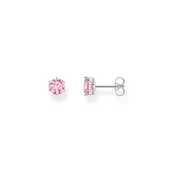 Ohrschmuck 925 Silber pinke Zirkonia