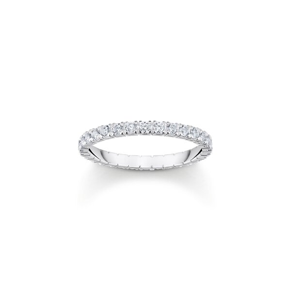 Ring 925 Silber weisse Zirkonia Memoryring