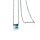 Halsschmuck Edelstahl 5 x Topas blau