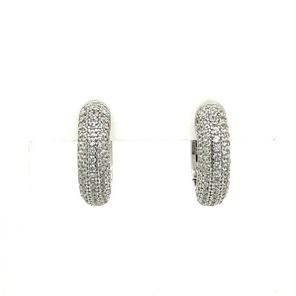 Ohrschmuck 925 Silber rhodiniert Zirkonia