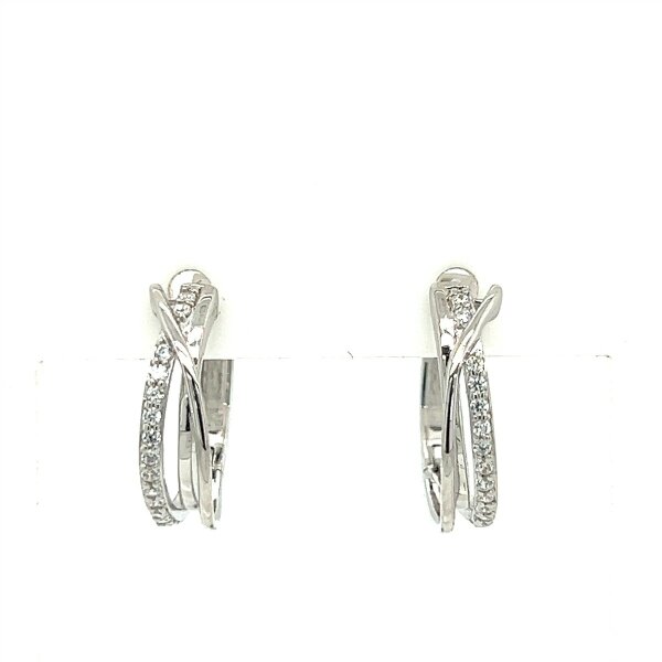 Ohrschmuck 925 Silber rhodiniert Zirkonia