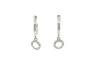 Ohrschmuck 925 Silber rhodiniert Zirkonia
