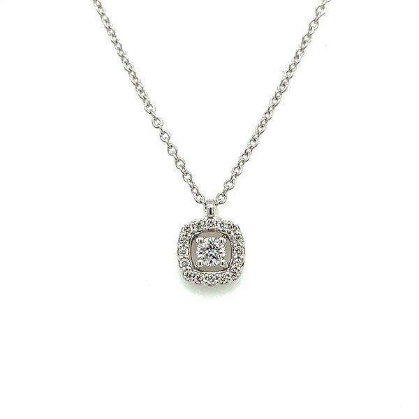 Halsschmuck 14 Karat Weissgold Brillanten 0,13ct G vs