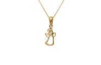 Anh&auml;nger 14 Karat Gelbgold Schutzengel