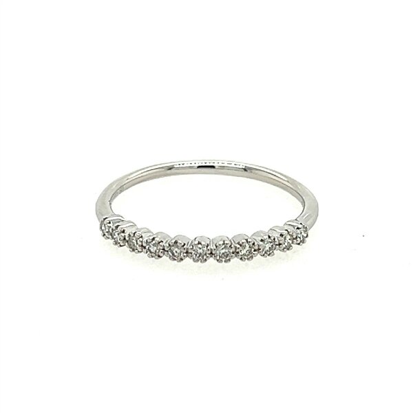 Ring 14 Karat Weissgold 11 Brillanten0,132ct